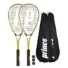 Prince Power Rebel Ti Squash Racket Twin Set, Inc Covers & 3 Squash Balls -Ball Supplies Store k1ce840ef7959ff8f96b7b656e7f41ab9