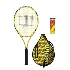 Wilson X Minions 25" Junior Tennis Racket Inc Protective Cover & Tennis Balls
