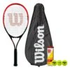 Wilson Hyper Power Tennis Racket, Performance Padded Cover & Championship Tennis -Ball Supplies Store k4ba67367d4d6c193cf1a5b0cd8e44ed6