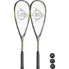 Dunlop Blaze Pro 5.0 Twin Pack Squash Racket Set, Inc 3 Squash Balls -Ball Supplies Store k512c282b73888defd394d4496b9222e6