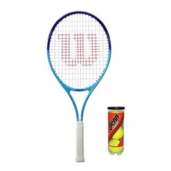 Wilson Ultra Blue 25 Tennis Racket + Protective Cover & 3 Tennis Balls