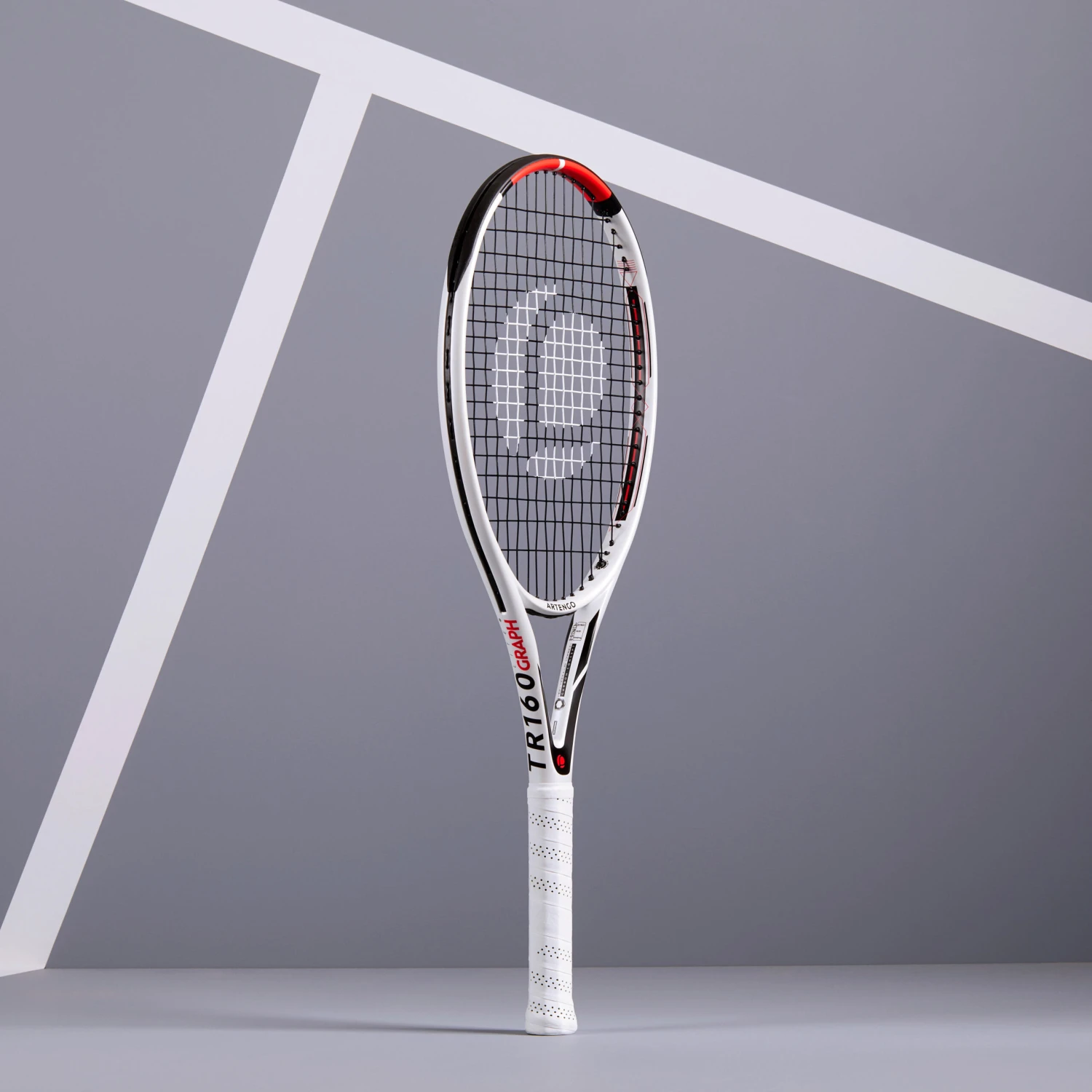 Artengo TR160 Graph Adult Tennis Racket - White 7 Artengo TR160 Graph Adult Tennis Racket - White - Image 5