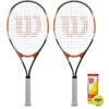 Wilson Matchpoint XL Tennis Racket Twin Set & 3 Tennis Balls -Ball Supplies Store k71ee5cd7b6e7d4a910baf46d0d81082a