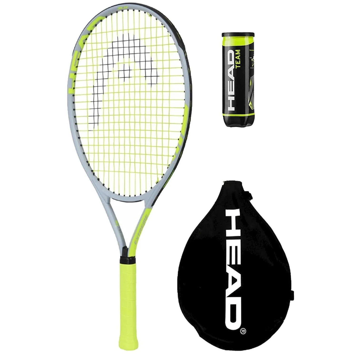 HEAD Extreme 26" Junior Tennis Racket, Inc Protective Cover & 3 Tennis Balls 3 HEAD Extreme 26" Junior Tennis Racket, Inc Protective Cover & 3 Tennis Balls