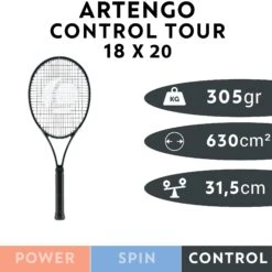 Artengo Adult Tennis Racket Control Tour TR960 18x20 Unstrung - Grey -Ball Supplies Store k7fe487d6ada1744de63c867c8de2e1fb