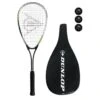 Dunlop Biotec Ti Squash Racket + Cover + 3 Balls