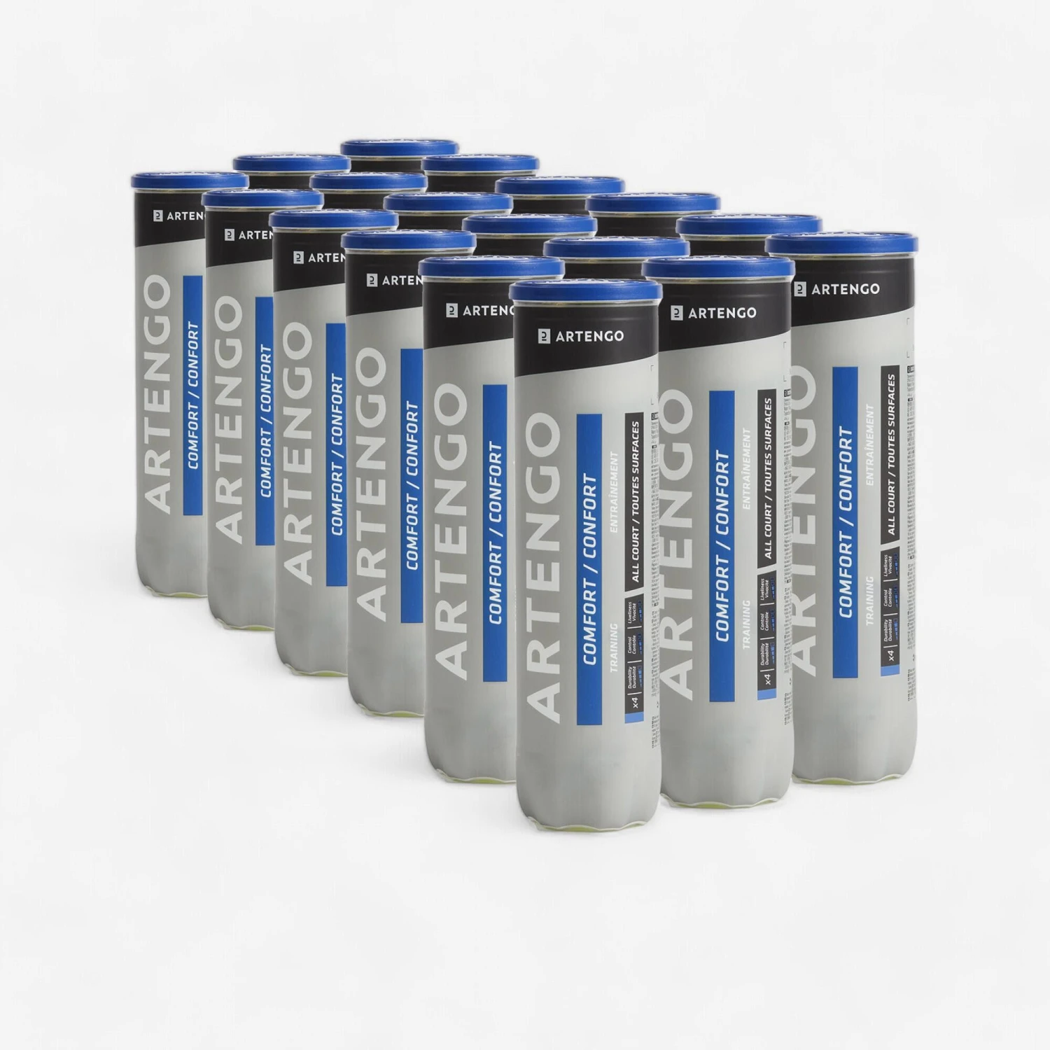 Artengo Box Of Versatile Tennis Balls Comfort 18 Tubes Of 4 Balls 3 Artengo Box Of Versatile Tennis Balls Comfort 18 Tubes Of 4 Balls