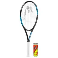 HEAD Ti Tornado Titanium Tennis Racket, Protective Cover & 3 Tennis Balls