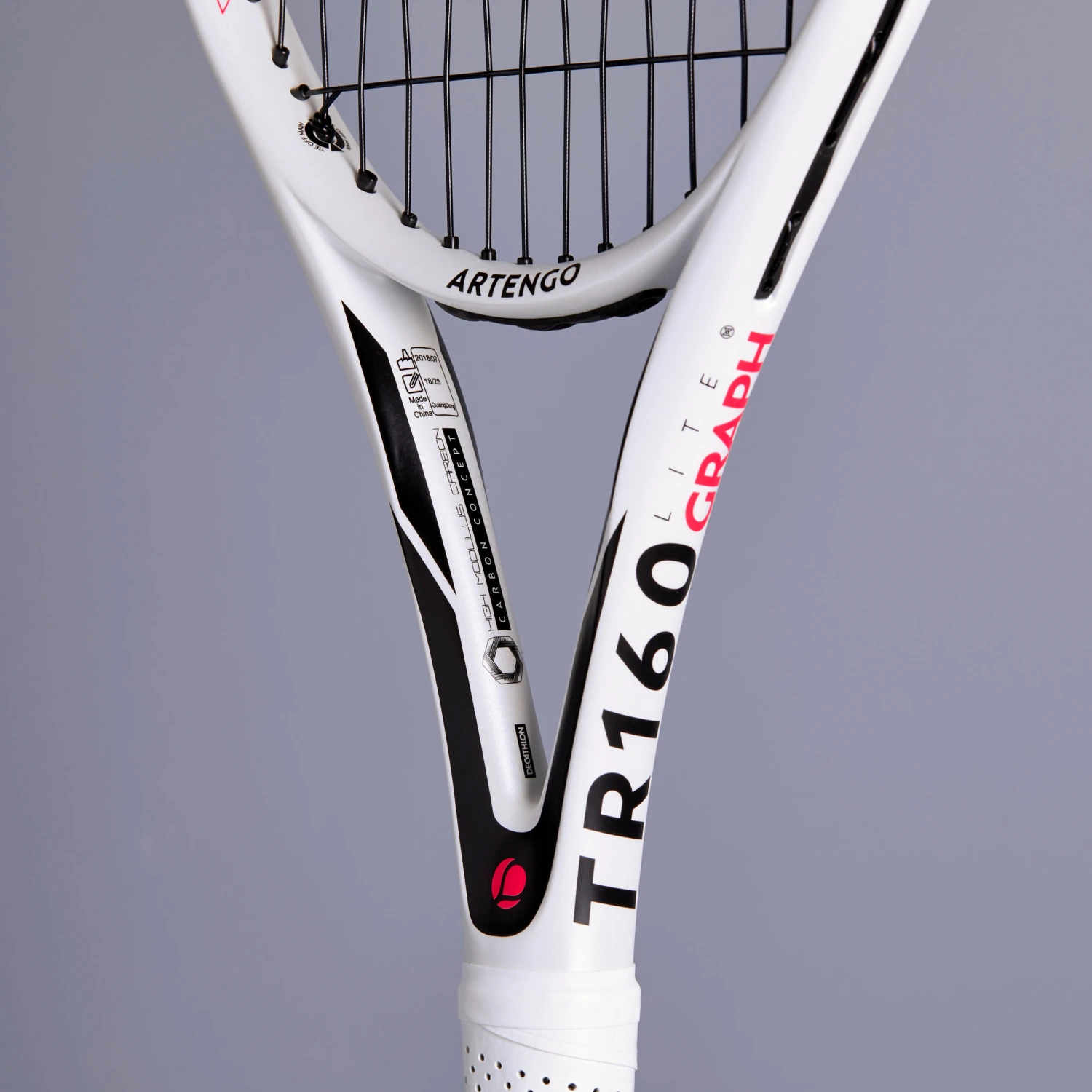 Artengo TR160 Graph Adult Tennis Racket - White 12 Artengo TR160 Graph Adult Tennis Racket - White - Image 10
